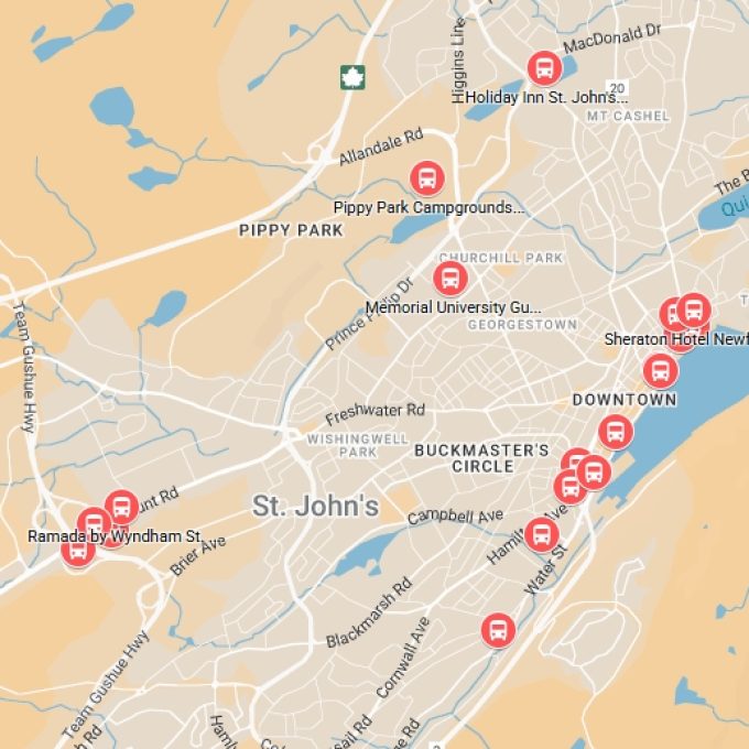 Click for shuttle stop map.